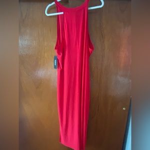 Red casual dress